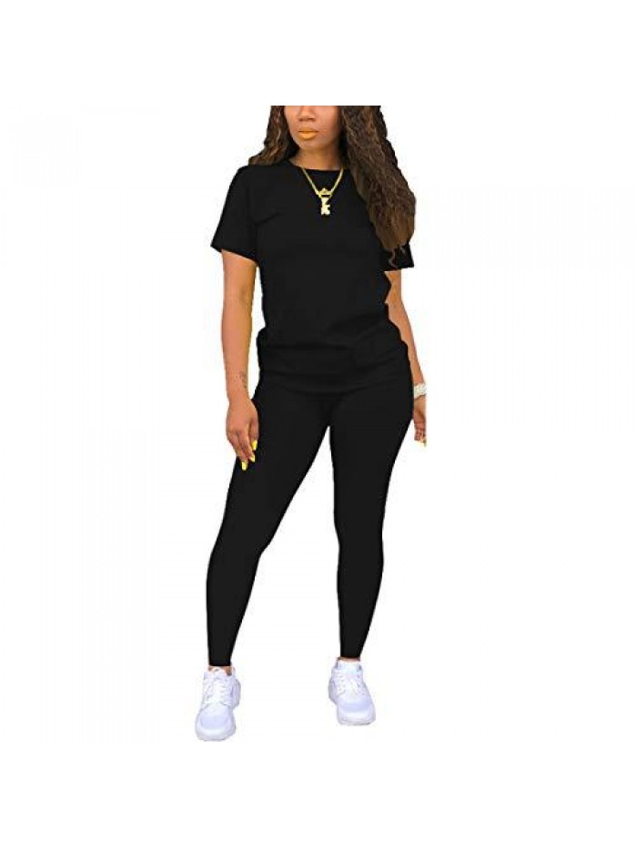 Two Piece Outfits For Women Summer Sweatsuits Jogger Sets For Women 2 Piece Track Suits 