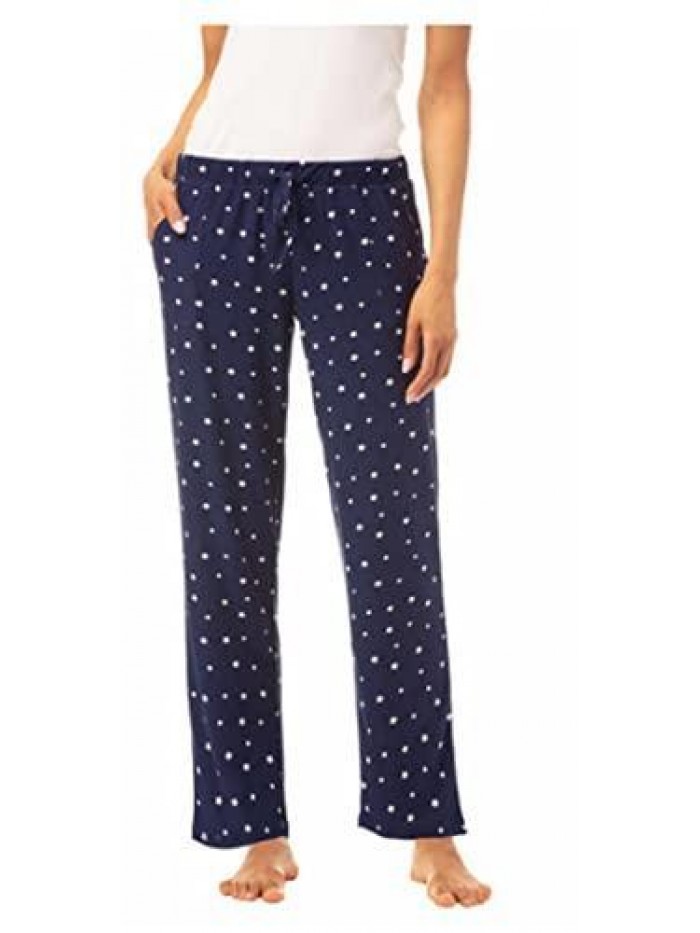 Brand Women's 2 Pack Straight Leg Lounge Pant with Drawstrings and Pockets 