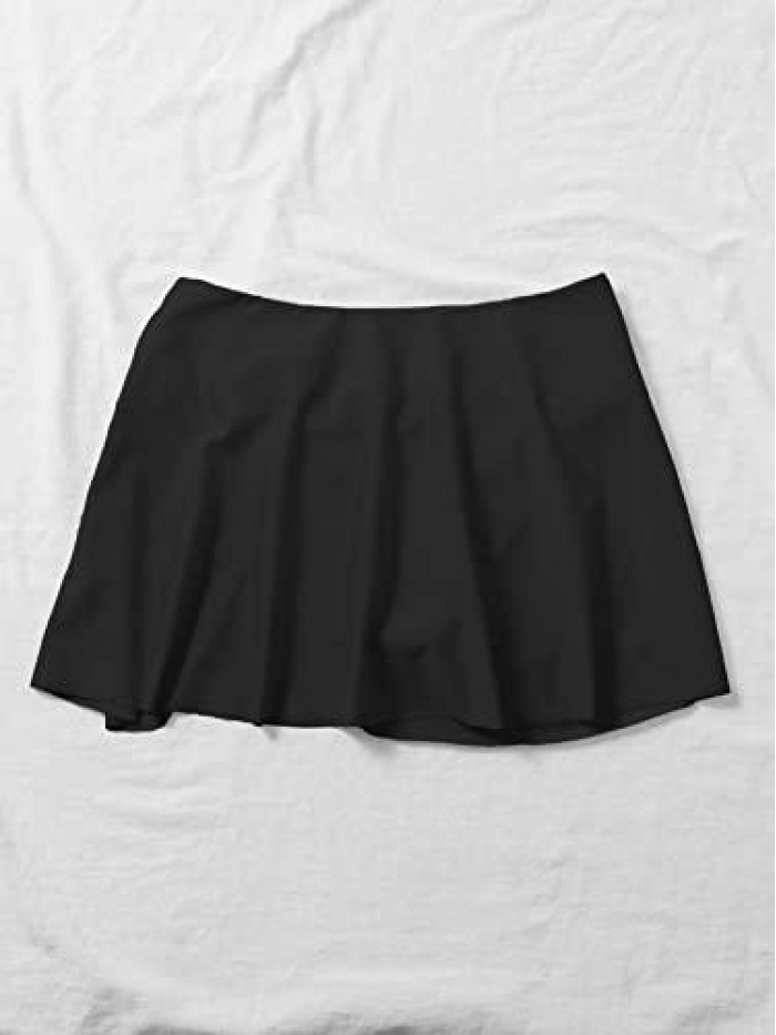 Women's Twist Front Swim Skirt Short Bikini Swimsuit Bottom 