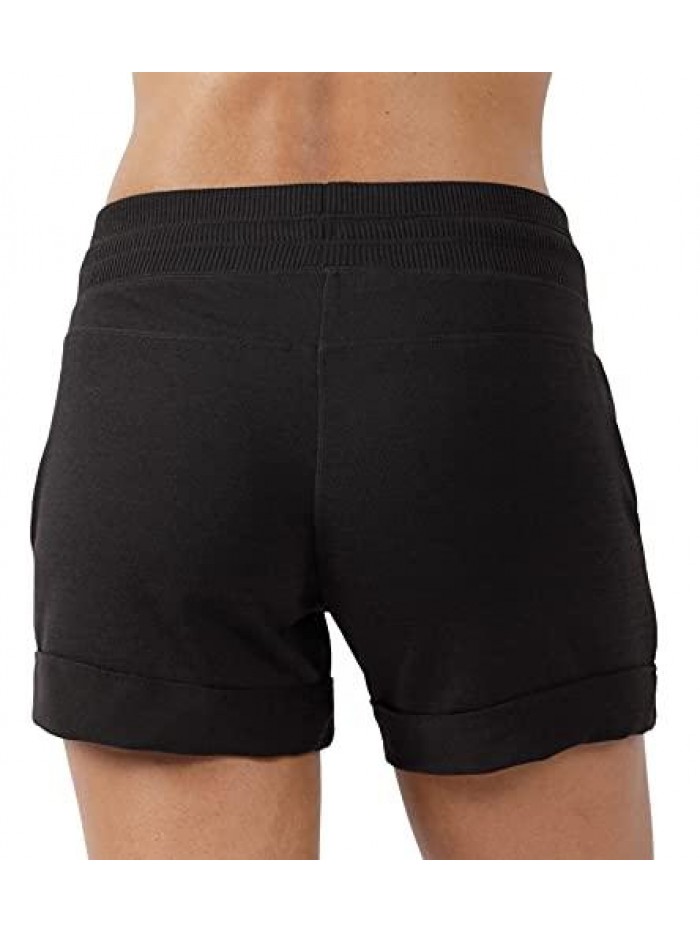 Degree By Reflex Soft Comfy Activewear Lounge Shorts with Pockets and Drawstring for Women 