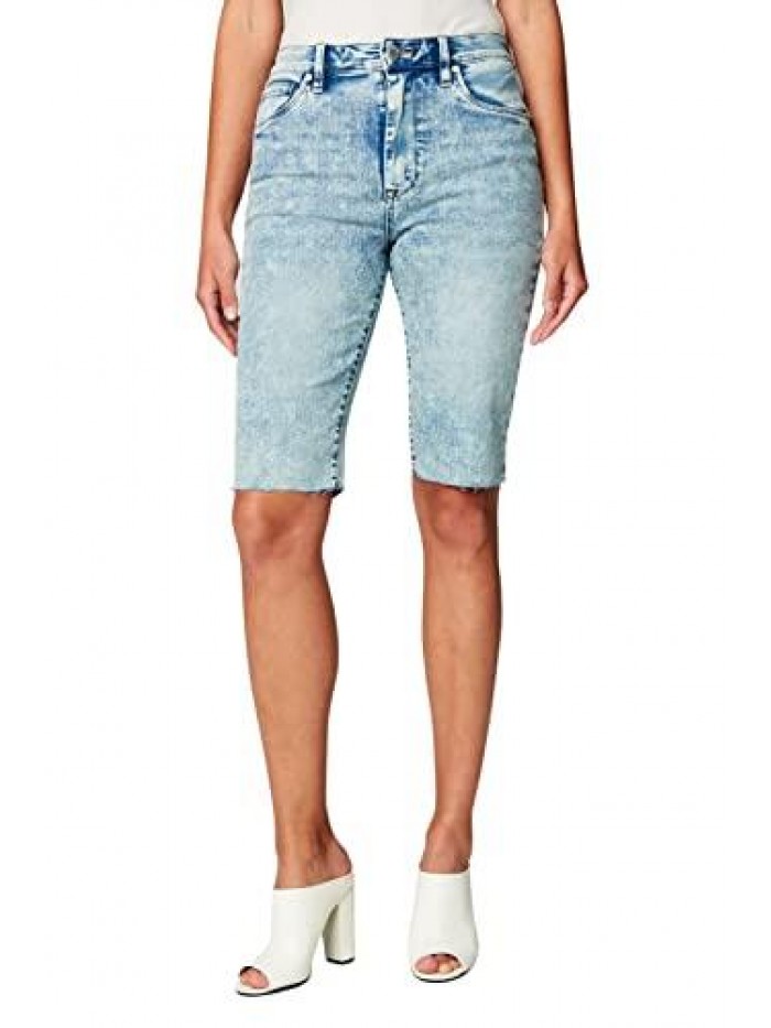 Womens Luxury Clothing Long Bermuda Denim Short, Comfortable & Stylish 