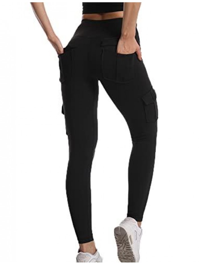 ONE Seamless Leggings with Pockets for Women High Waisted Cargo Legging Elastic Legging for Running Yoga Workout 