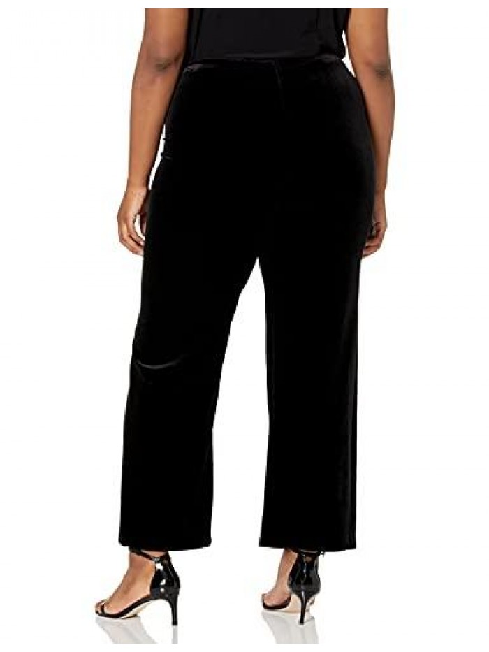 Evenings Women's Cropped Wide Leg Dress Pant (Petite Regular Plus Sizes) 