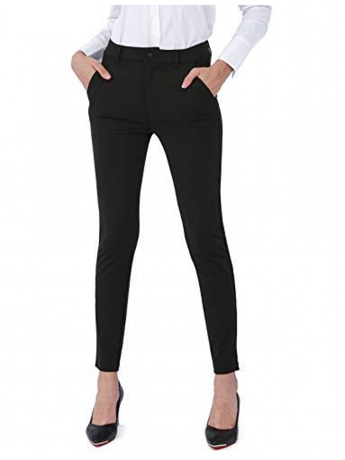 Dress Pants for Women Business Casual Stretch Skinny Work Pants with Pockets 