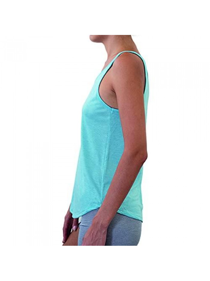 (2 Pack Women’s Ultimate ComfortSoft Light Lounge Tank Tops Active Casual Wear 