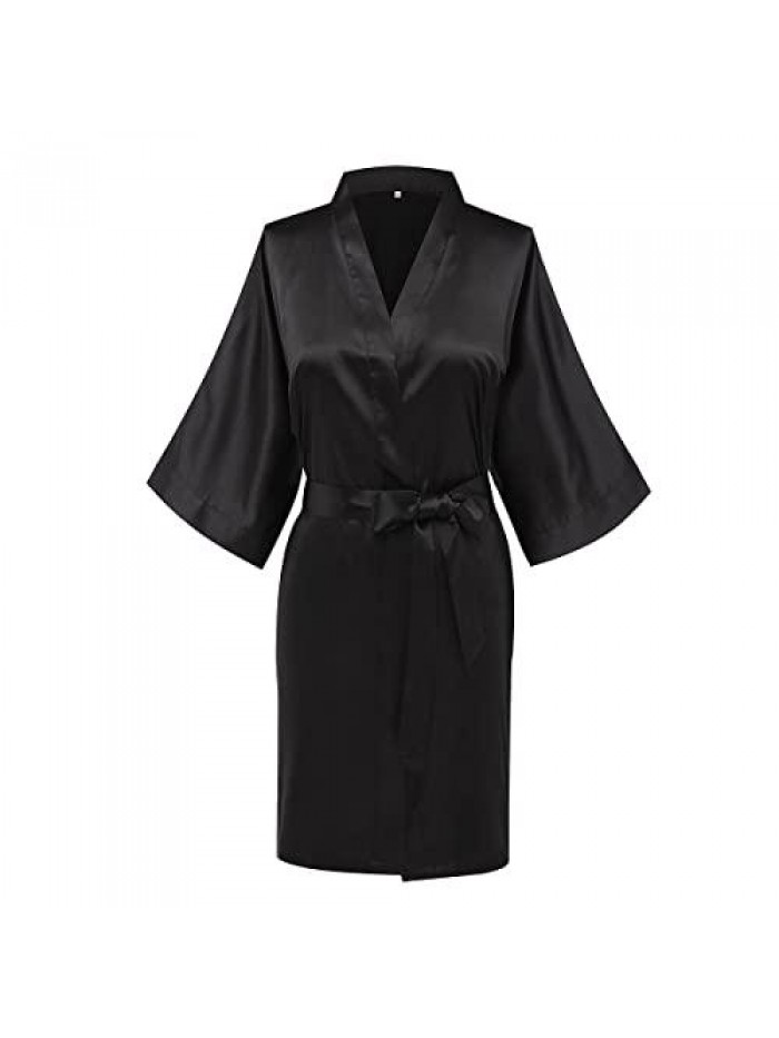 Robes Bridesmaid Robes Soft Bridal Robes for Wedding Robes Silk Sleepwear One Size 