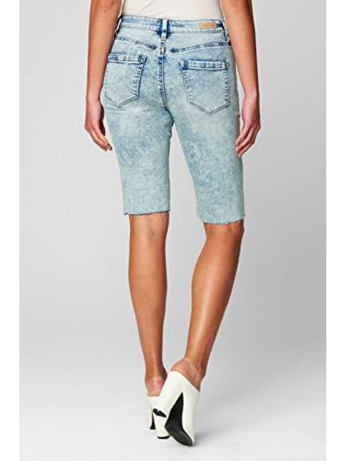 Womens Luxury Clothing Long Bermuda Denim Short, Comfortable & Stylish 