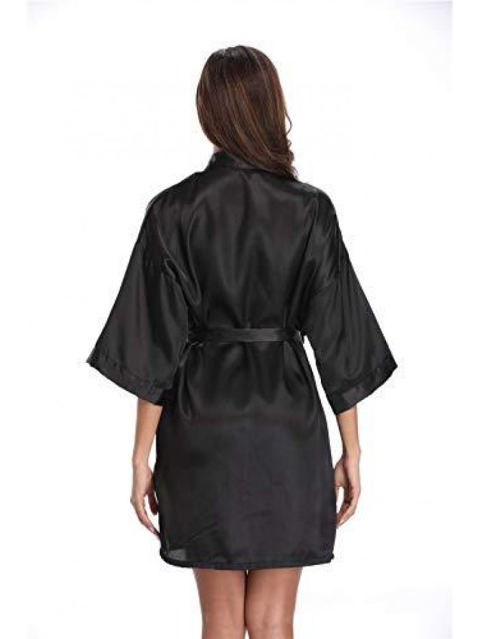 Satin Kimono Robes Bridesmaid Wedding Robes Silky Bathrobes Summer Loungewear 