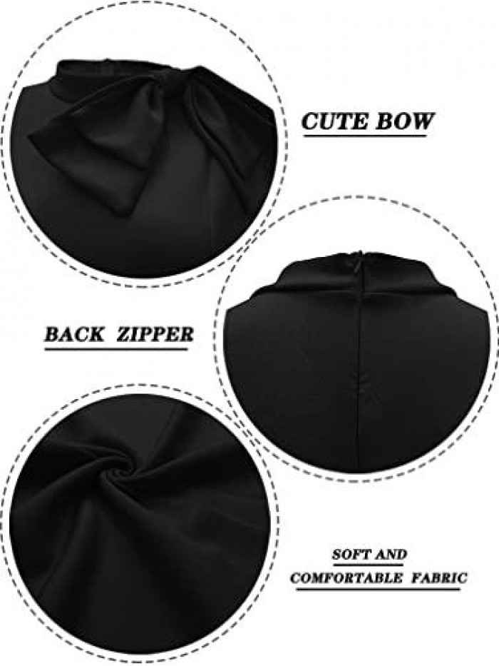 Women Fashion Peplum Bodycon Short Sleeve Bow Club Ruffle Pencil Party Dress 