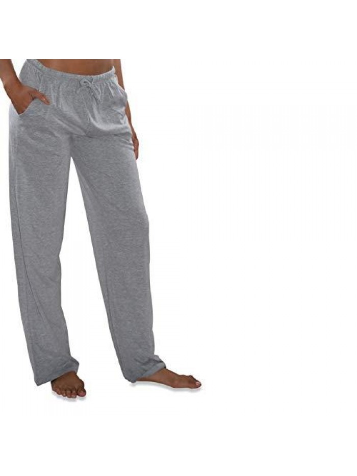 Basics Women's 3 Pack Soft Flex-Cotton Knit Pajama Pants/Lounge Pants/Sleep Pants 