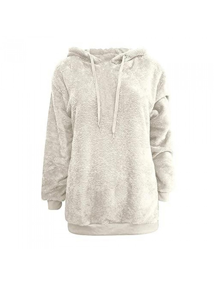 Women's Fashion Hoodies & Sweatshirts, Hoodies Plain Winter Pullover Drawstring Long Sleeve Warm Zip Up Soft Comfy 