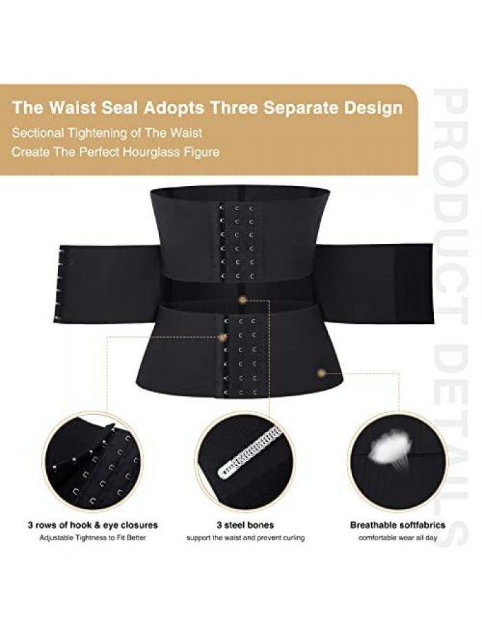 Waist Trainer for Women Underbust Latex Three-Stage Corsets Cincher Under Clothes Invisible Hourglass Body Shaper 