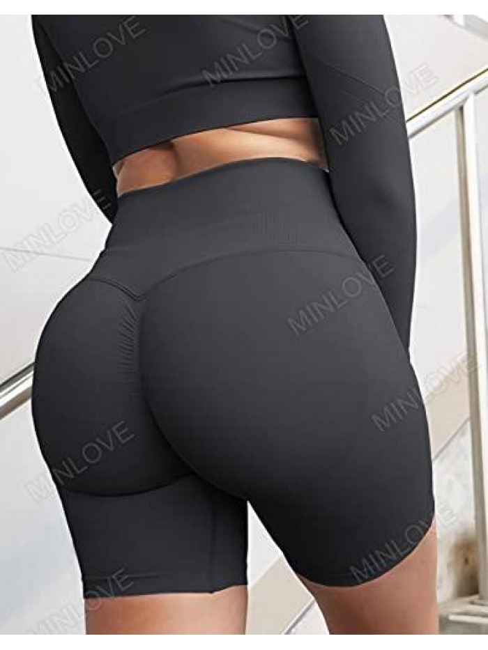 Scrunch Butt Lifting Shorts for Women High Waist Workout Seamless Biker Shorts TIK Tok Butt Shorts Booty Yoga Shorts 