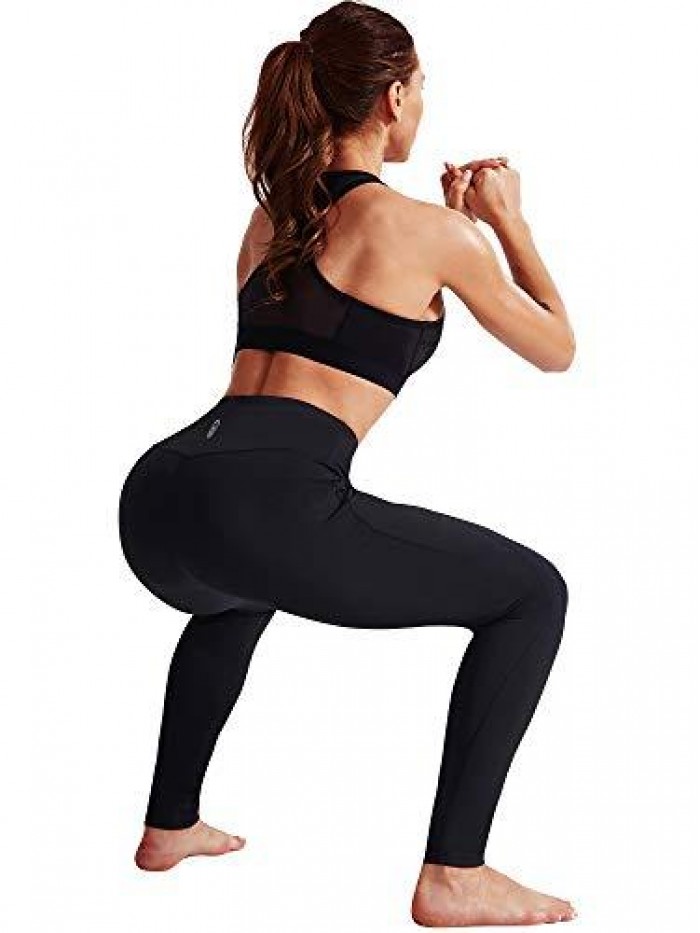 High Waist Running Workout Leggings for Yoga with Pockets 