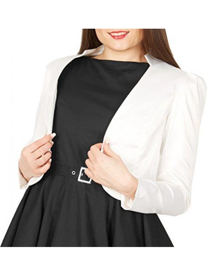 Formal Satin Long Sleeve Bolero Shrug 