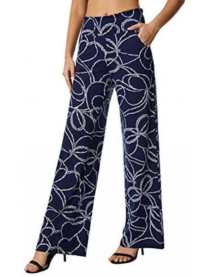 CoCo Women's Boho Palazzo Pants Wide Leg Lounge Pants 