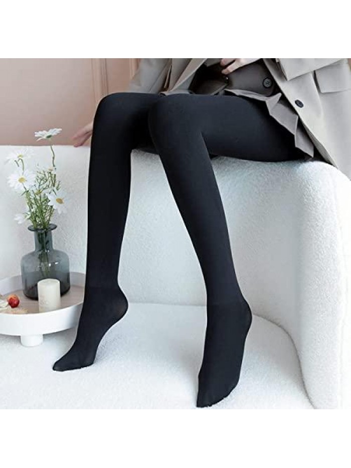 Fleece Lined Tights Women Opaque Thermal Tights For Women Warm Fleece Pantyhose Winter Tights For women 