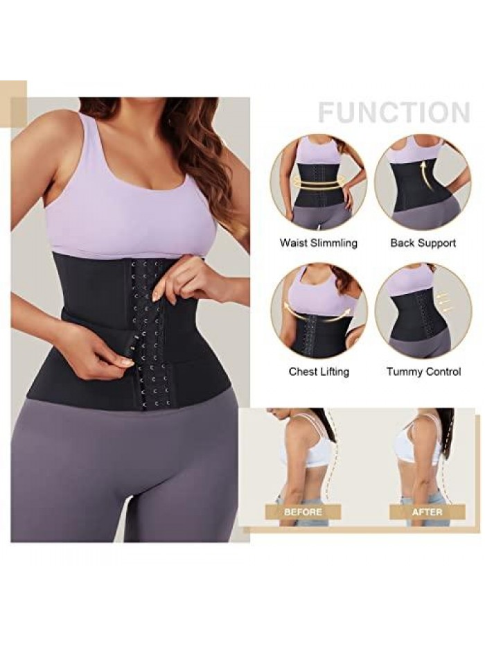 Waist Trainer for Women Underbust Latex Three-Stage Corsets Cincher Under Clothes Invisible Hourglass Body Shaper 