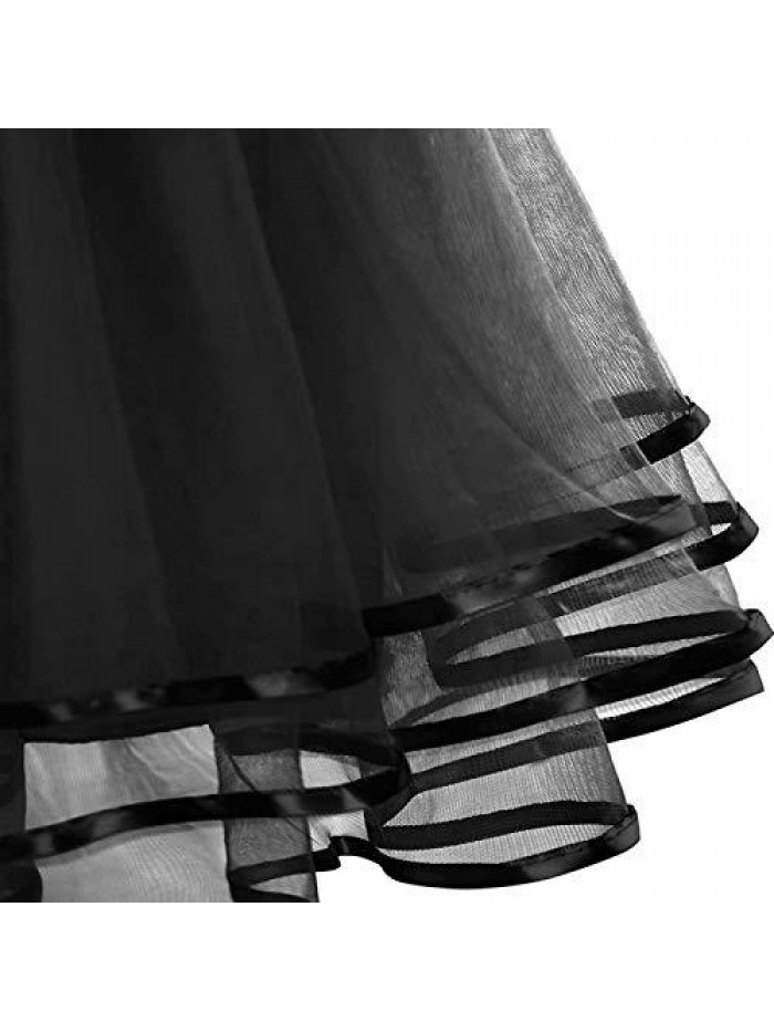 Skirts for Women 1950s Vintage Tulle Petticoat Ballet Bubble Skirt Short Prom Dress Up 