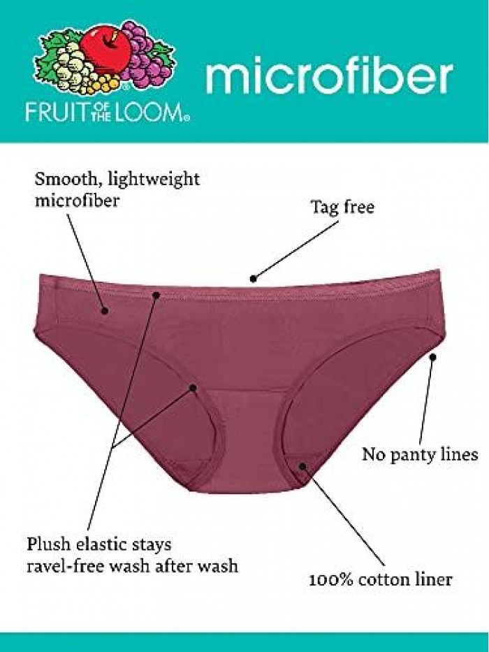 of the Loom Women's Underwear Microfiber Panties (Regular & Plus Size) 