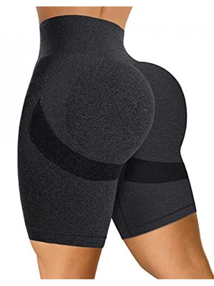 Scrunch Butt Lifting Shorts for Women High Waist Workout Seamless Biker Shorts TIK Tok Butt Shorts Booty Yoga Shorts 