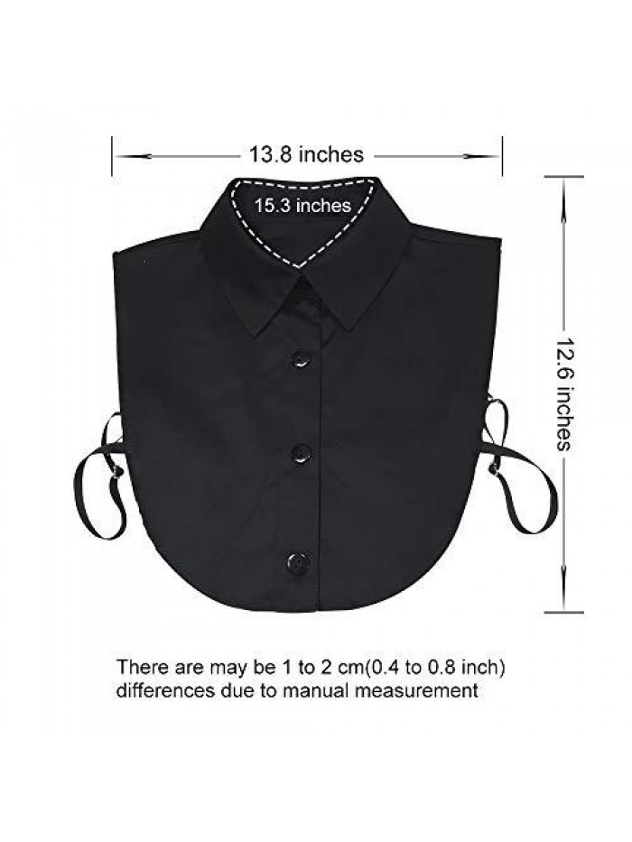 Collar Detachable Dickey Collar Blouse Half Shirts Peter Pan Faux False Collar for Women & Girls Favors 