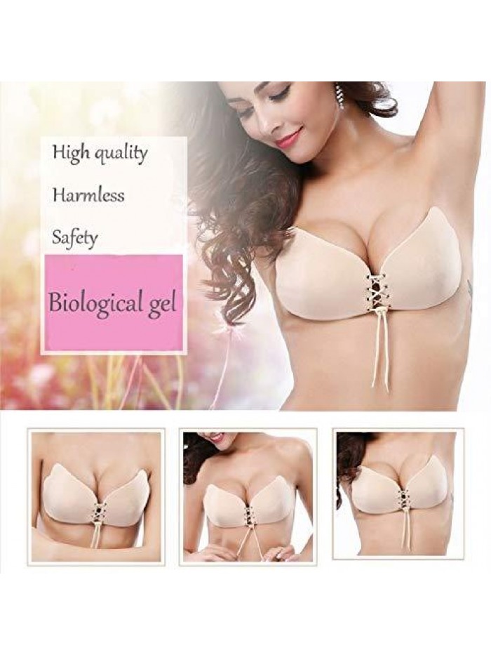 Sticky Bra Invisible Lift up Bra Adhesive Bra Push up Bra Backless Strapless Bra for Women 