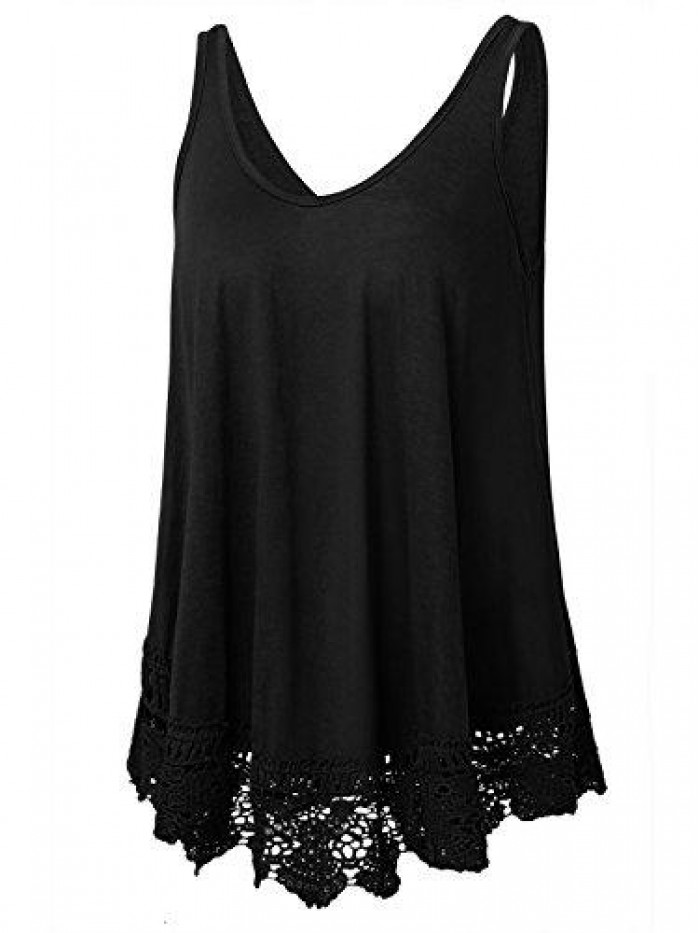 Size Swing Lace Flowy Tank Top for Women 