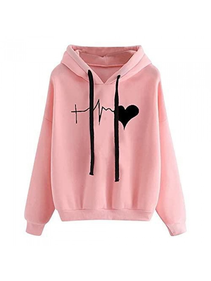 for Women, Casual Long Sleeve Loose Hoodies Pullover Tops Blouses T Shirts Pullover Tops Shirts 