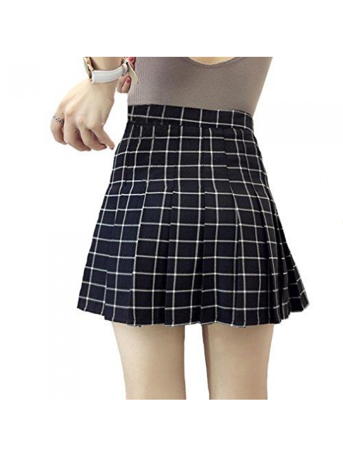 Sports High Waist with Underpants Tennis School Cheerleader Pleated Skirt 