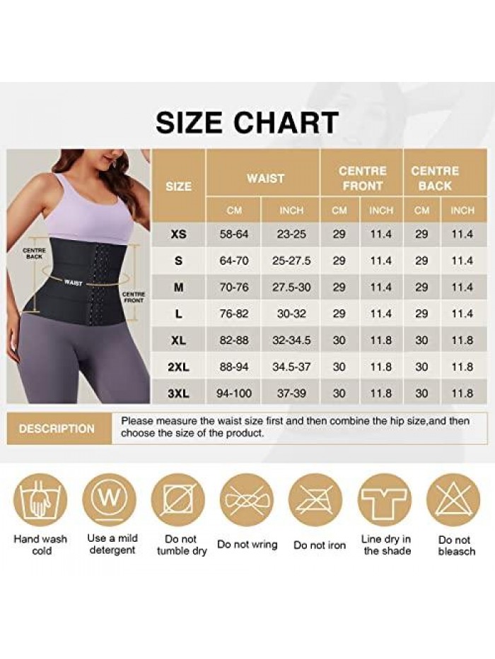 Waist Trainer for Women Underbust Latex Three-Stage Corsets Cincher Under Clothes Invisible Hourglass Body Shaper 