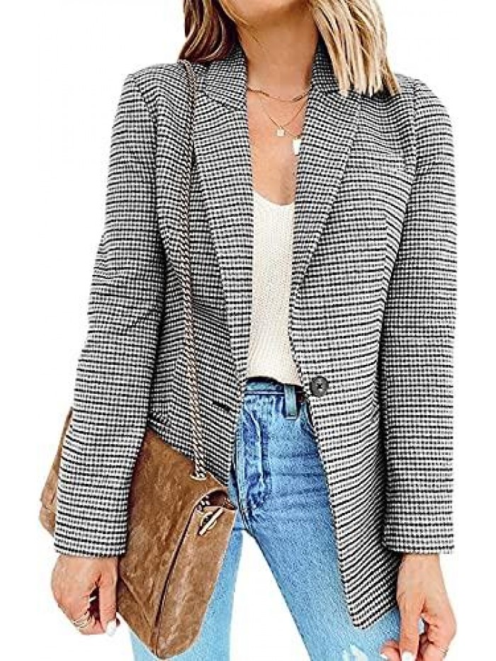 Women's Long Sleeve Casual Blazer Open Front Business Work Office Blazer Jackets  