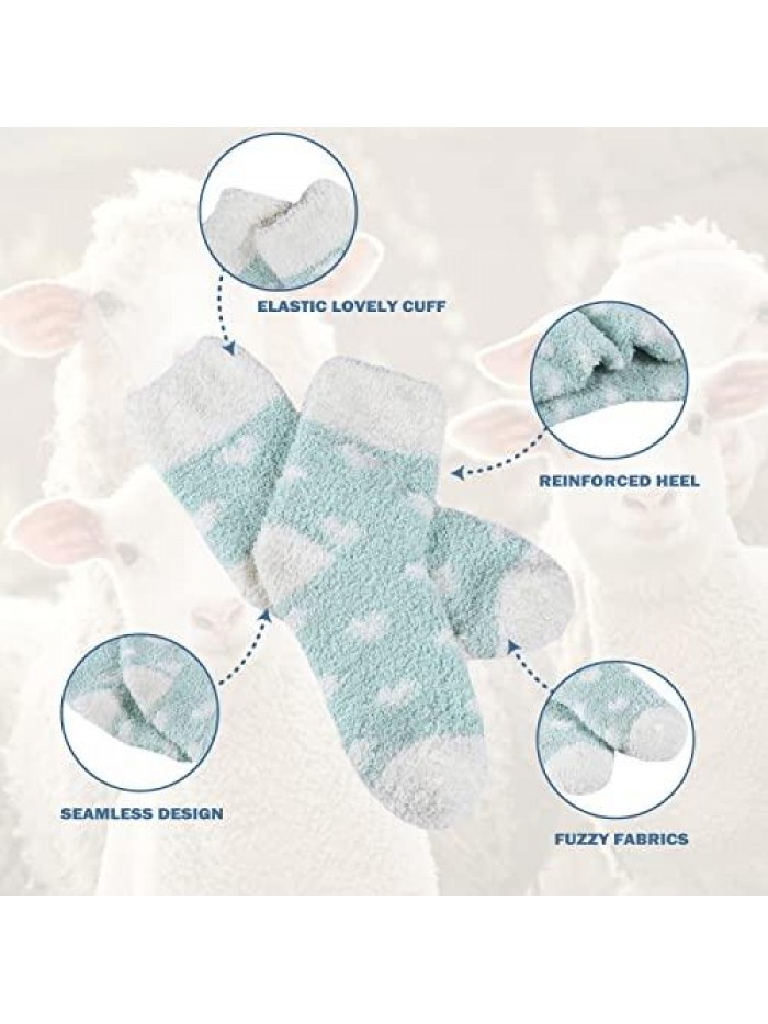 Pairs Fuzzy Socks for Women - Fuzzy Socks, Warm Fluffy Socks, Comfort Cozy Socks, Soft Fuzzy Socks, Thick Women Super Warm Fluffy Socks for Women 