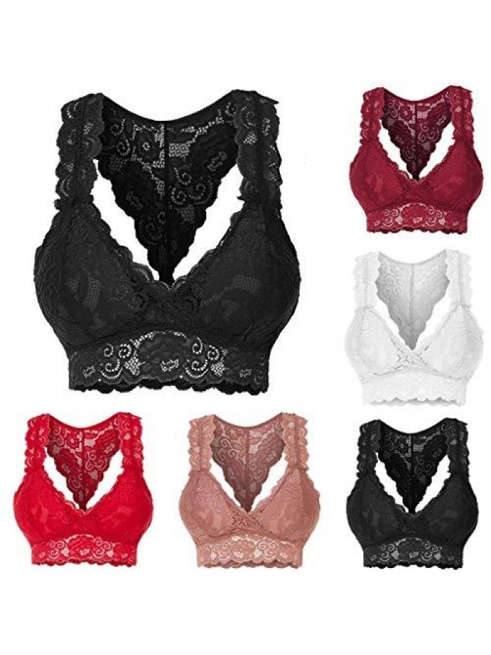 Women Plus Size Vest Crop Wire Free Bra Lingerie Sexy V-Neck Underwear Lingerie S-3XL 