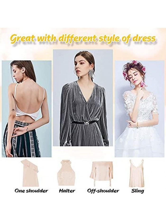 Resuable Breast Lift Bras, Adhesive Backless Strapless Bra, Invisible Silicone Sticky Bras for Women Flower Beige 