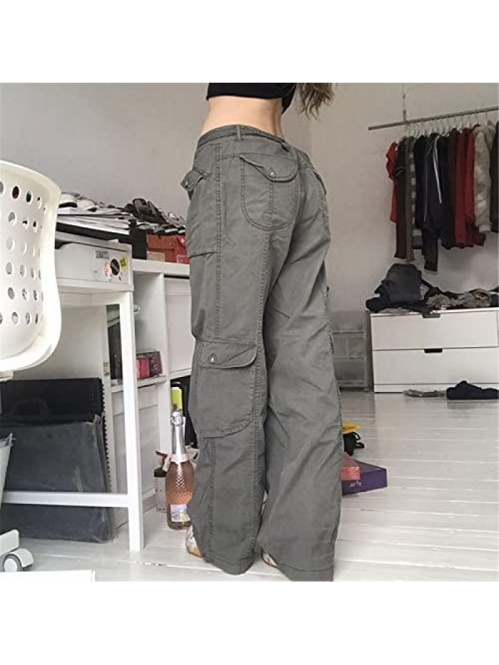 Aesthetics Jeans for Women Gothic Punk Wide Leg Long Length Denim Pants Y2k Loose Casual Jeans Streetwear 