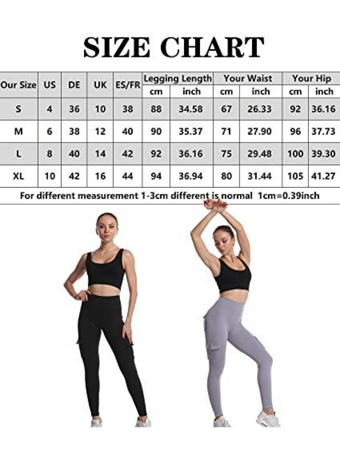 ONE Seamless Leggings with Pockets for Women High Waisted Cargo Legging Elastic Legging for Running Yoga Workout 