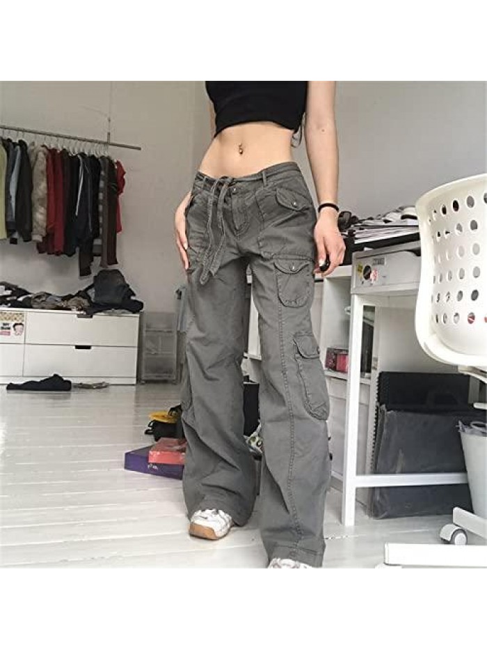 Aesthetics Jeans for Women Gothic Punk Wide Leg Long Length Denim Pants Y2k Loose Casual Jeans Streetwear 