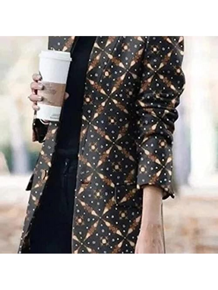 for Women Stand-Up Collar Long to Keep Warm Long Dress for Women Blazer Jackets Women Trench Coat Business 