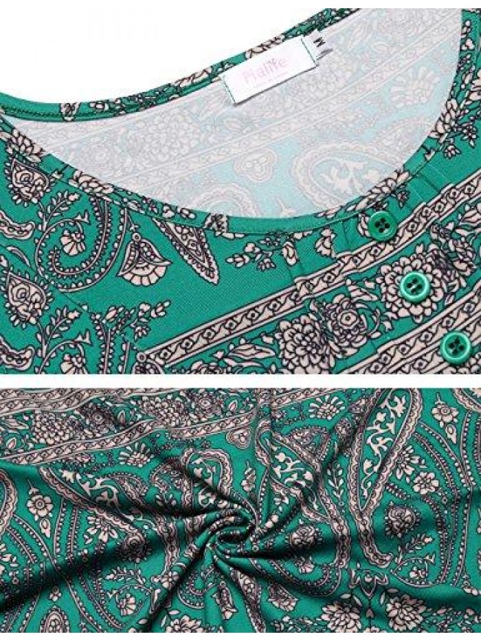 Women's Paisley Printed Pleated Sleeveless Blouse Shirt Casual Flare Tunic Tank Top 