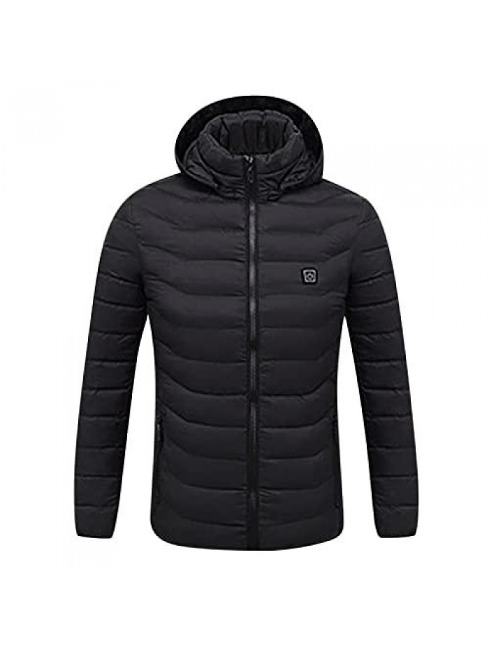 Heated Jacket Lightweight 9 Carbon Fiber Waterproof Coat With Zippers In Winter 