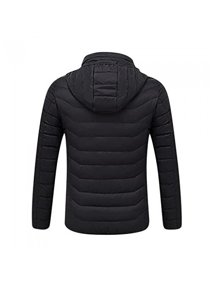 Heated Jacket Lightweight 9 Carbon Fiber Waterproof Coat With Zippers In Winter 