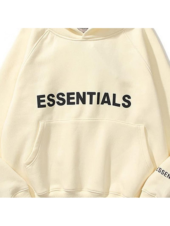 Casaul Hoodie Sweatshirt Long Sleeve Letters Printed Loose Hooded Pullover Tops for Women Men 