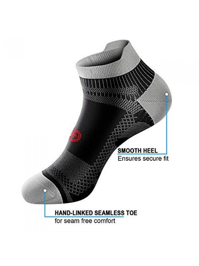 Ankle Compression Sock for Men and Women 2/4/6 Pairs, Low Cut Compression Running Sock with Ankle Support 