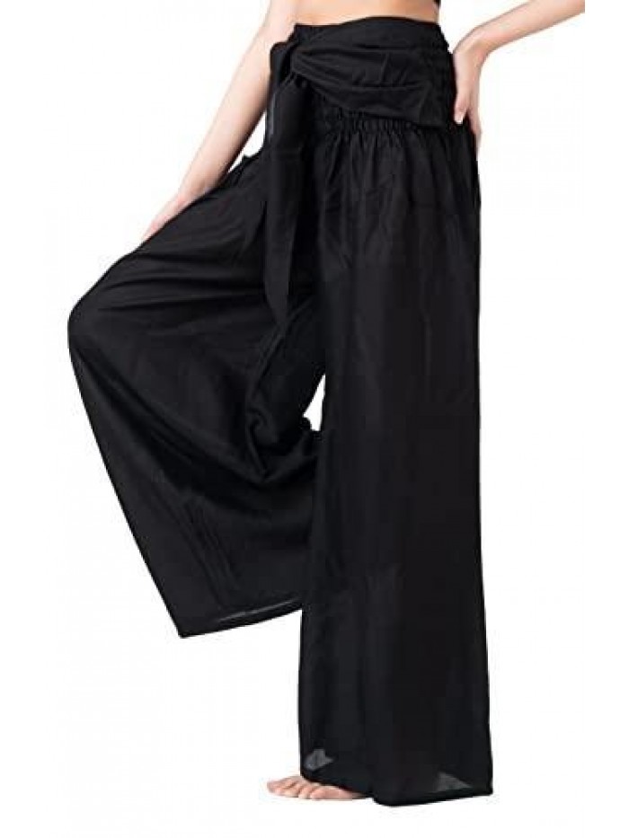 BANGKOK PANTS Women's Boho Palazzo Pants Wide Leg Lounge Pants 