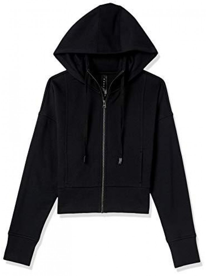 10 Women's Super Soft Fleece Cropped Length Zip-Up Hoodie Sweatshirt 