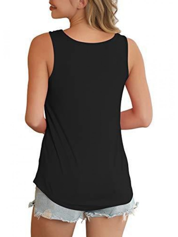 Women's Sleeveless Criss Cross Casual Tank Tops Basic Blouse 