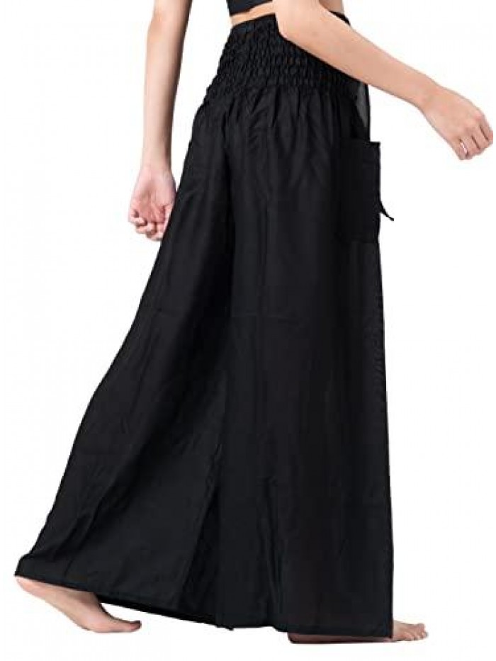 BANGKOK PANTS Women's Boho Palazzo Pants Wide Leg Lounge Pants 