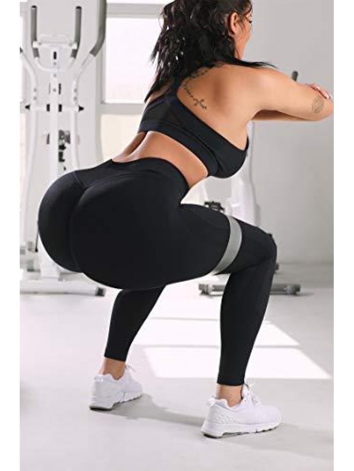 Womens High Waist Tummy Control Leggings Ruched Butt Lift Yoga Pants Workout Tights 