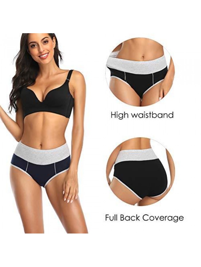 Womens Underwear, Underwear for Women High Waist Underwear Women No Muffin Briefs Panties and Plus Size 